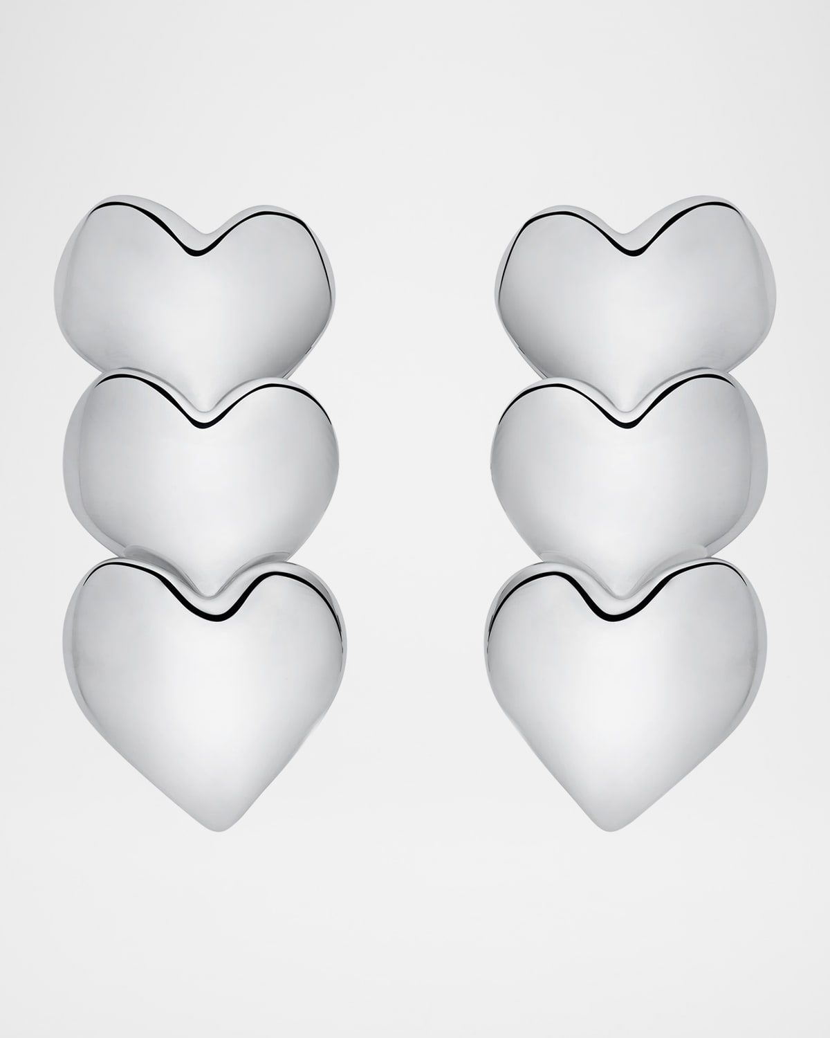 Smooth Heart Drop Earrings