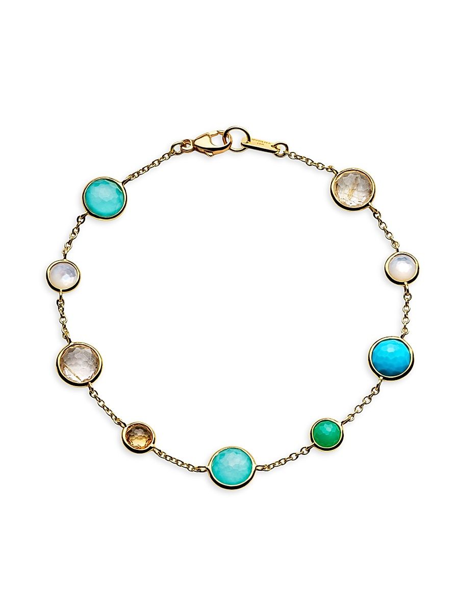 Women's Lollipop Fronda 18K Yellow Gold & Multi-Stone Bracelet - Gold