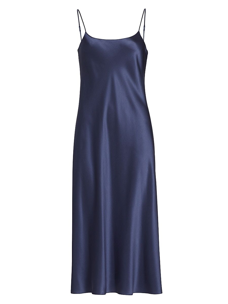 Women's Scoopneck Slip Midi-Dress - Dark Peri - Size XL