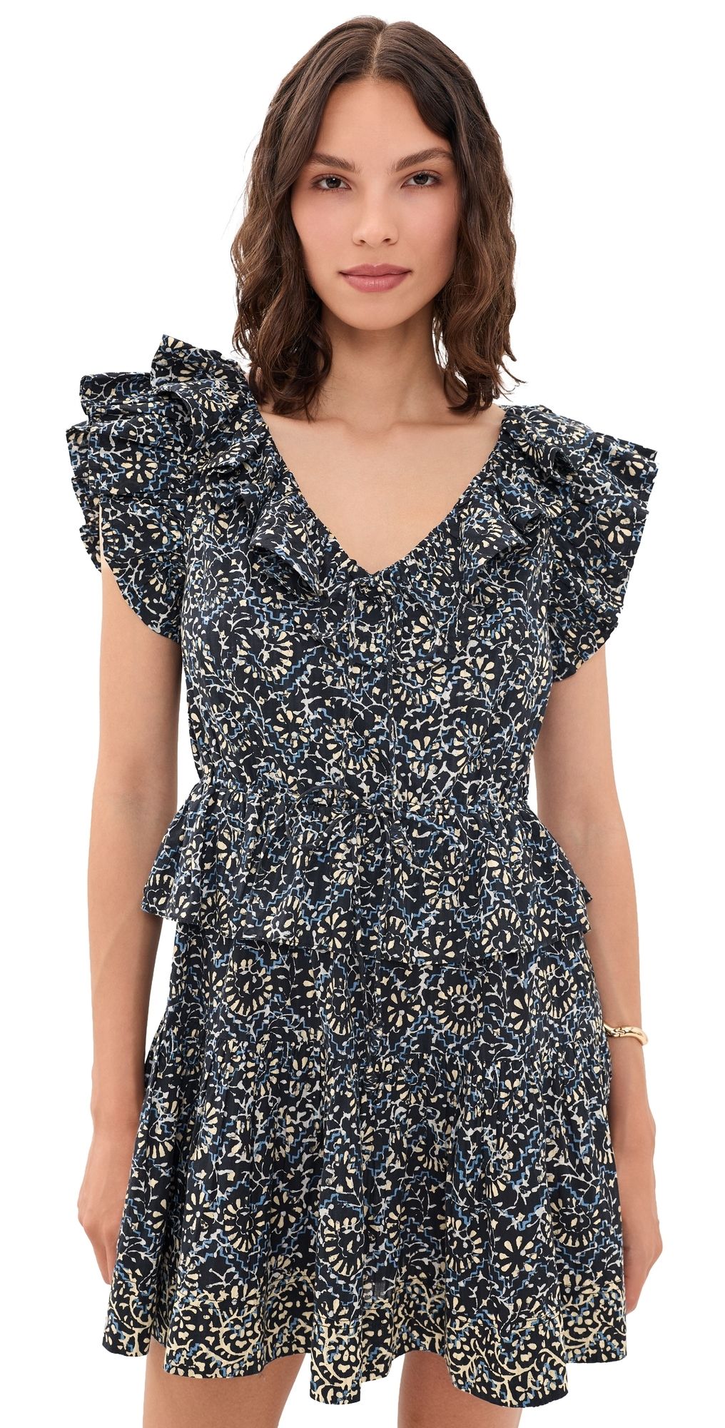 Ulla Johnson Celie Cotton Mini Dress Midnight Bloom 14