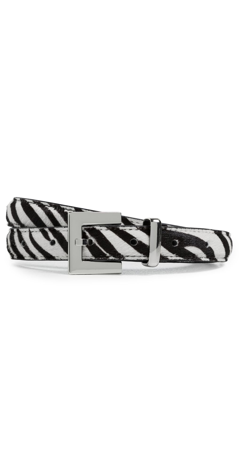 ANINE BING Nicola Belt Zebra M/L