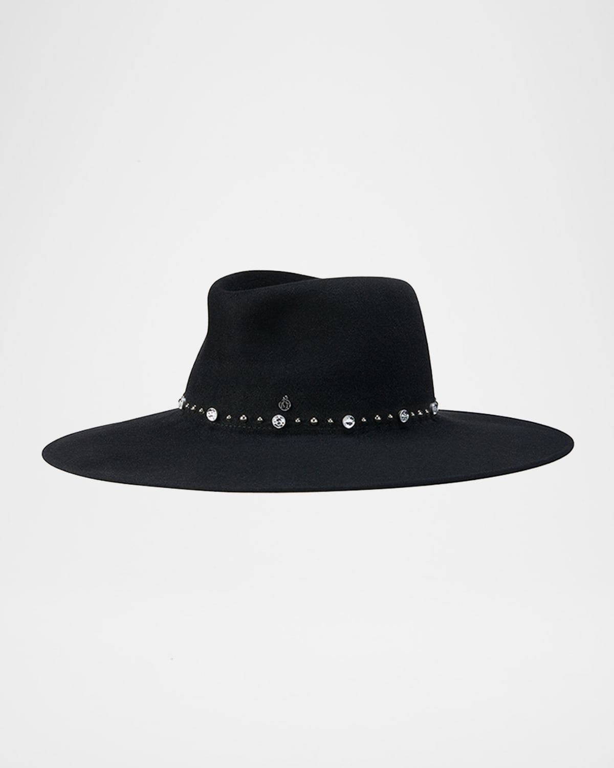 Roy Rock Studs Wool Felt Fedora Hat