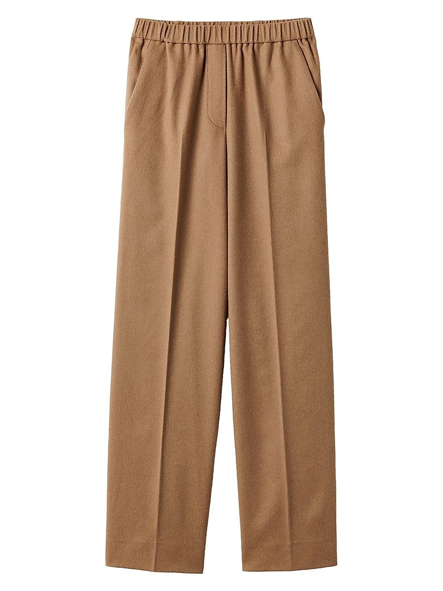 Women's Camel Hair Drawstring Pants - Brown - Size 4
