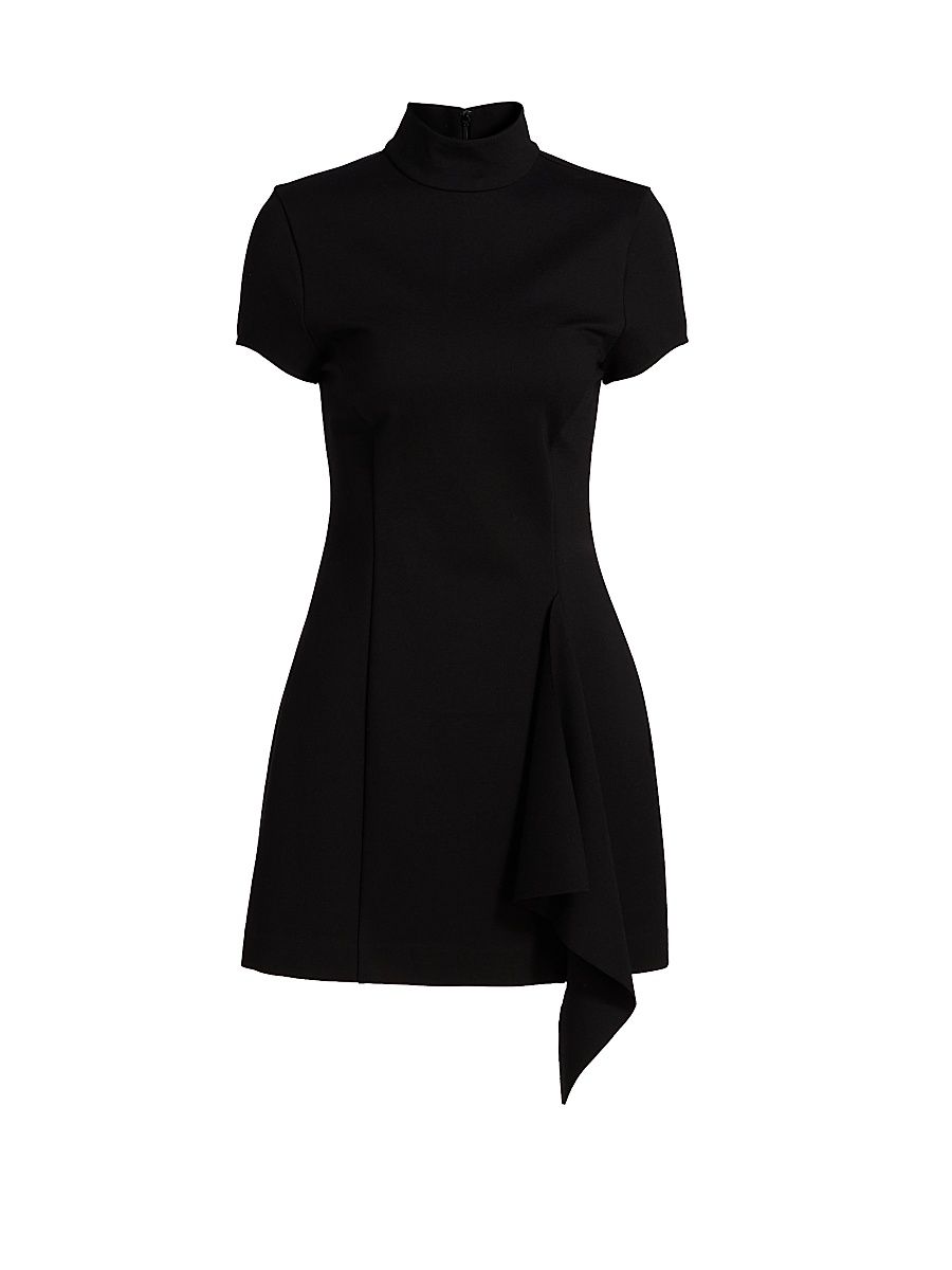 Women's Janie Mock Turtleneck Minidress - Jet - Size XL