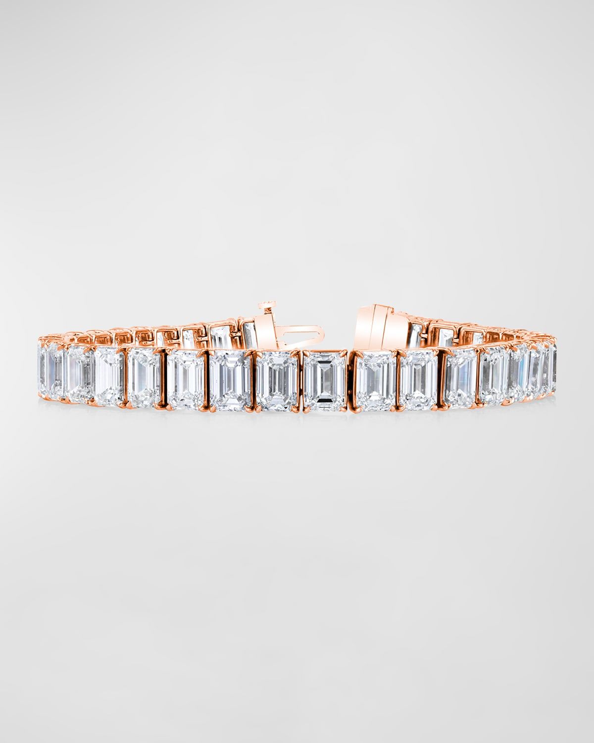 18K Gold North-South Prong-Set Diamond Tennis Bracelet, 27.75tcw, 7"L