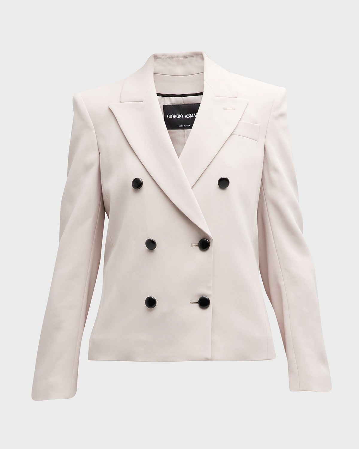 Cady Double-Breasted Crop Blazer