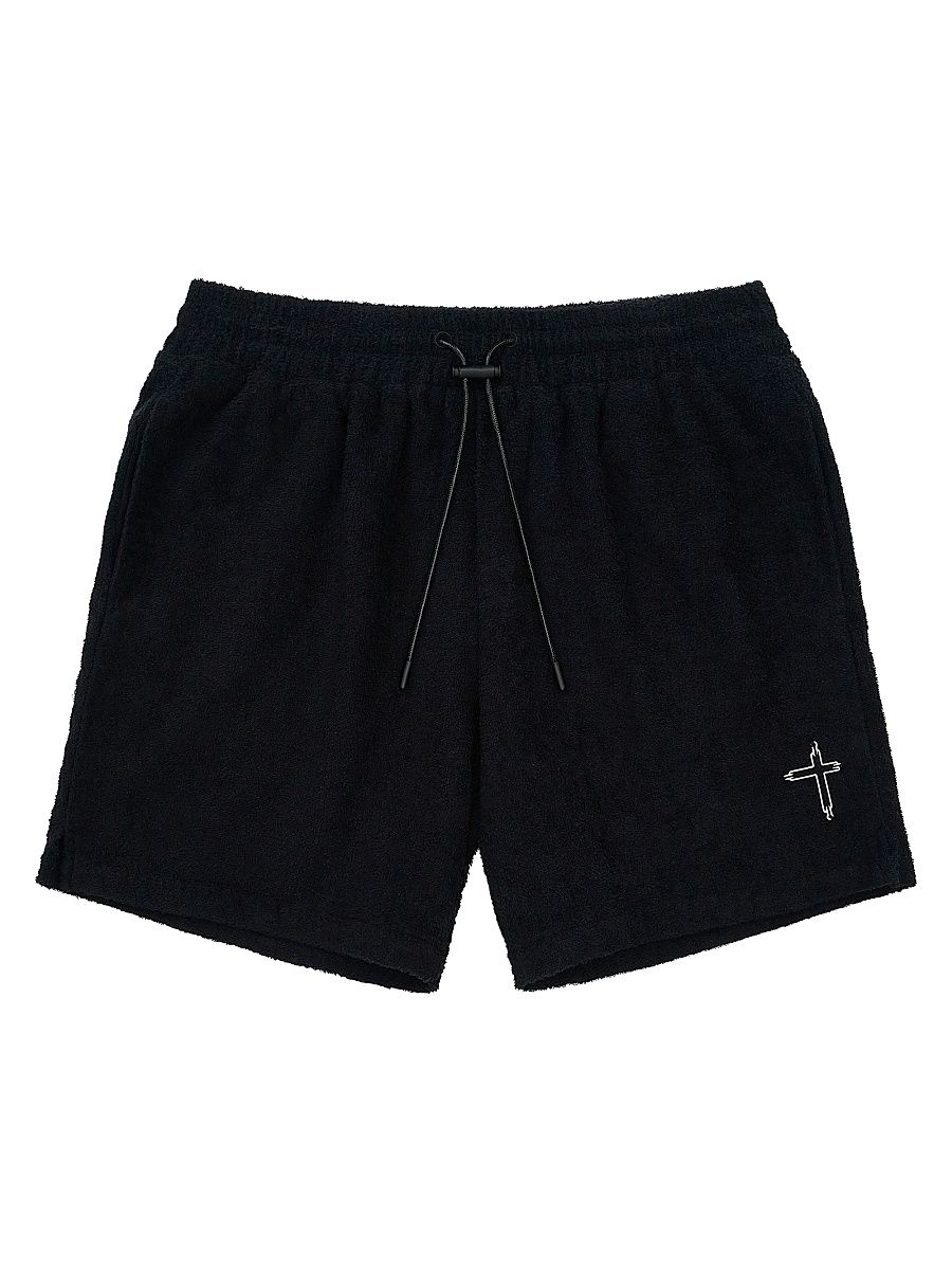 Men's Chaparral Clyde Logo-Detail Cotton Shorts - Black - Size XXL