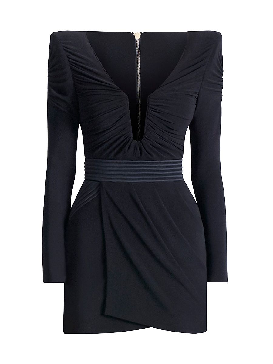 Women's The Bloom Gathered Jersey Gown - Black - Size 6