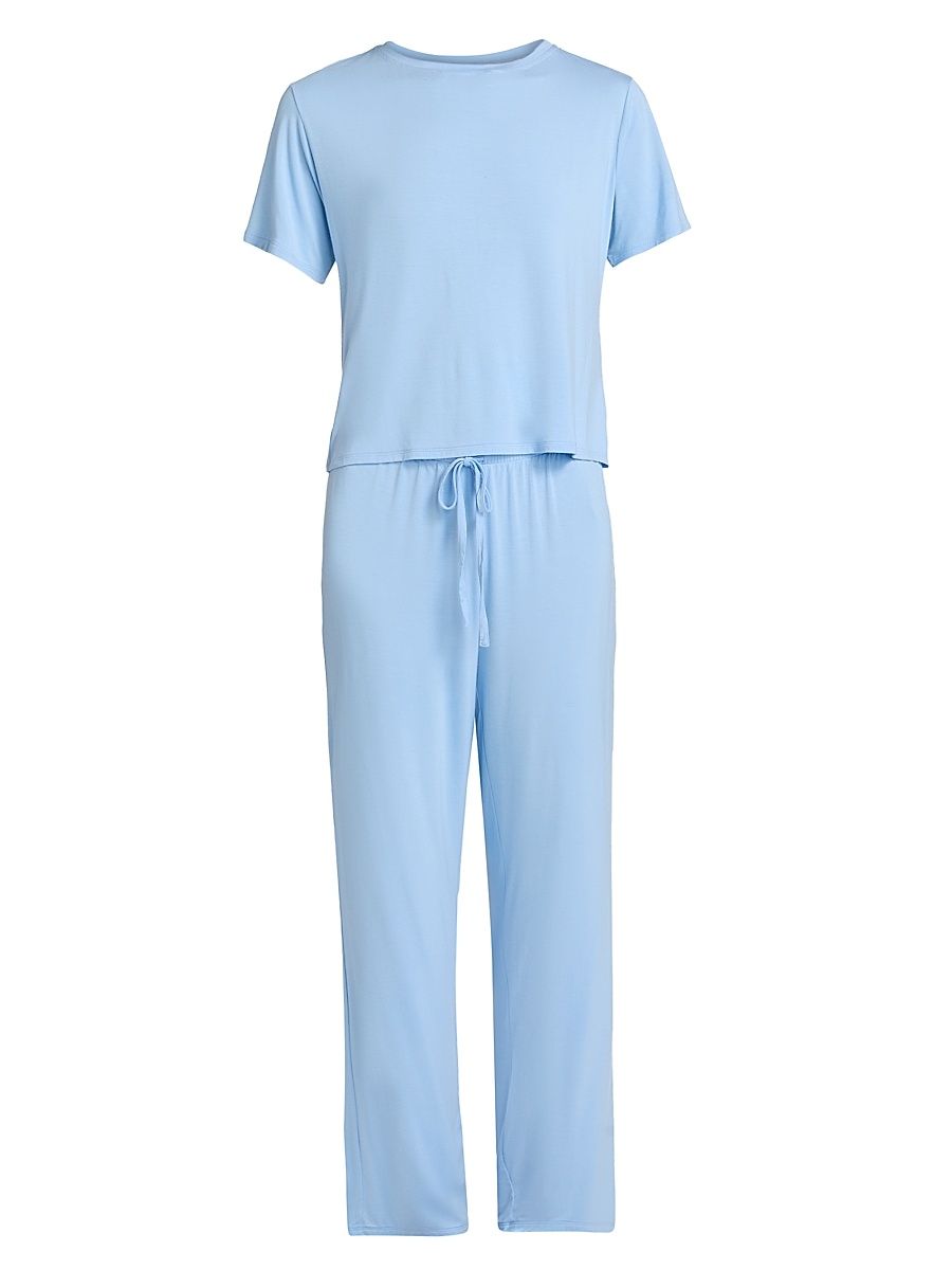 Women's Feathers Essentials Solid Pajamas - Blue - Size XL