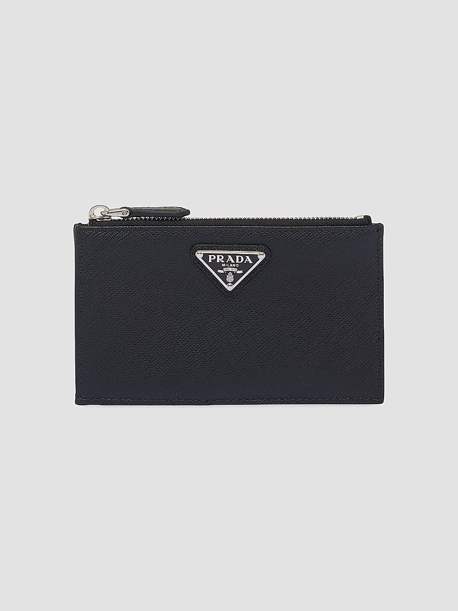 Prada Women's Saffiano Leather Card Holder - Black