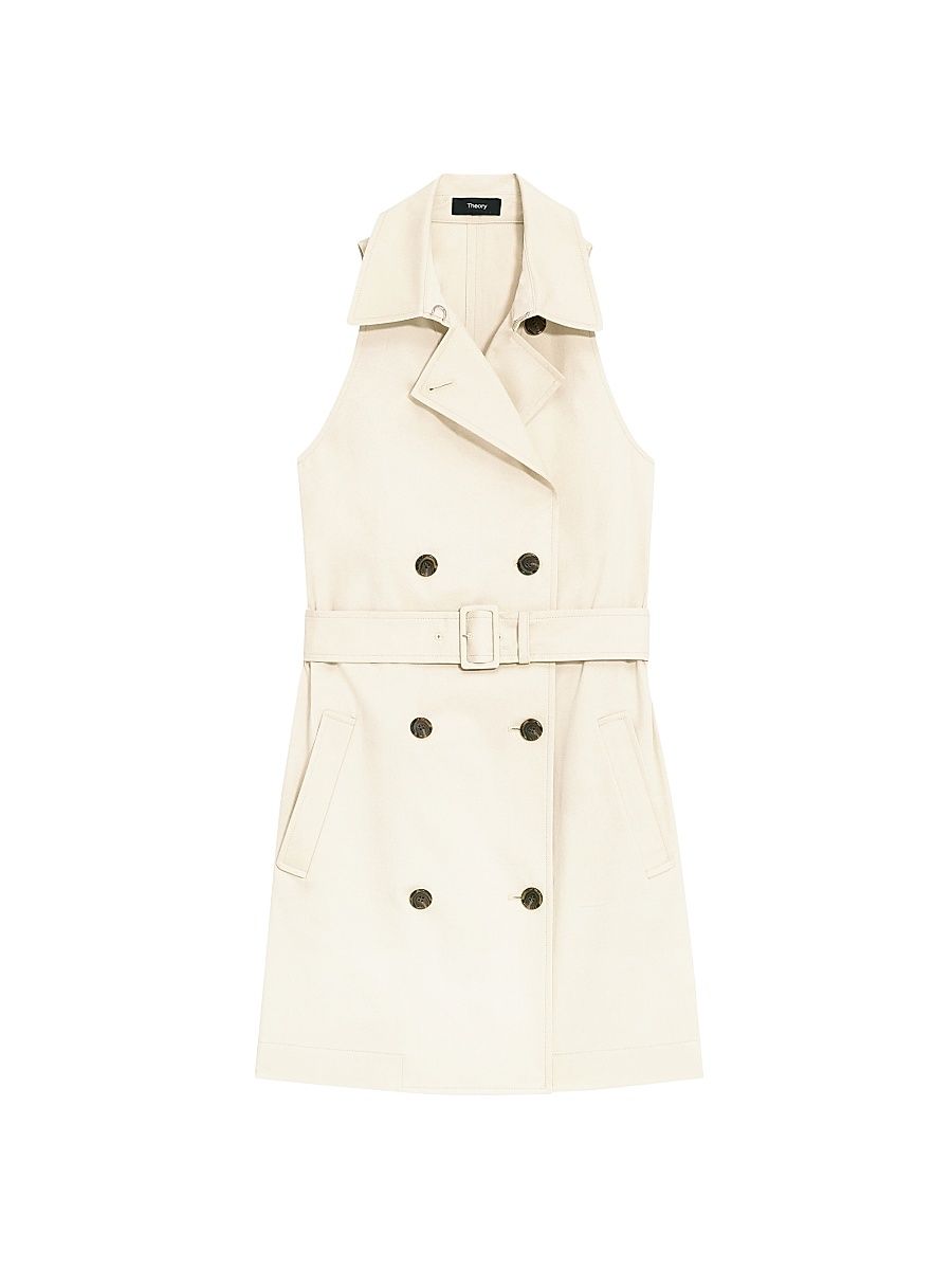Women's Trench Coat Minidress - Sand - Size 16