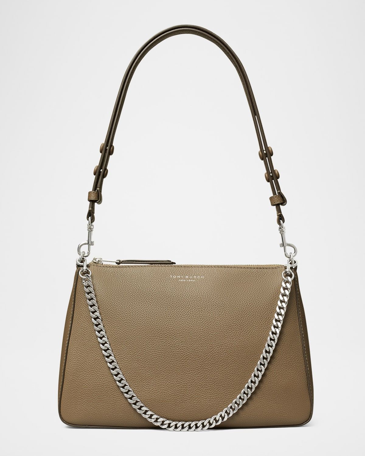 Perry Zip Leather Shoulder Bag