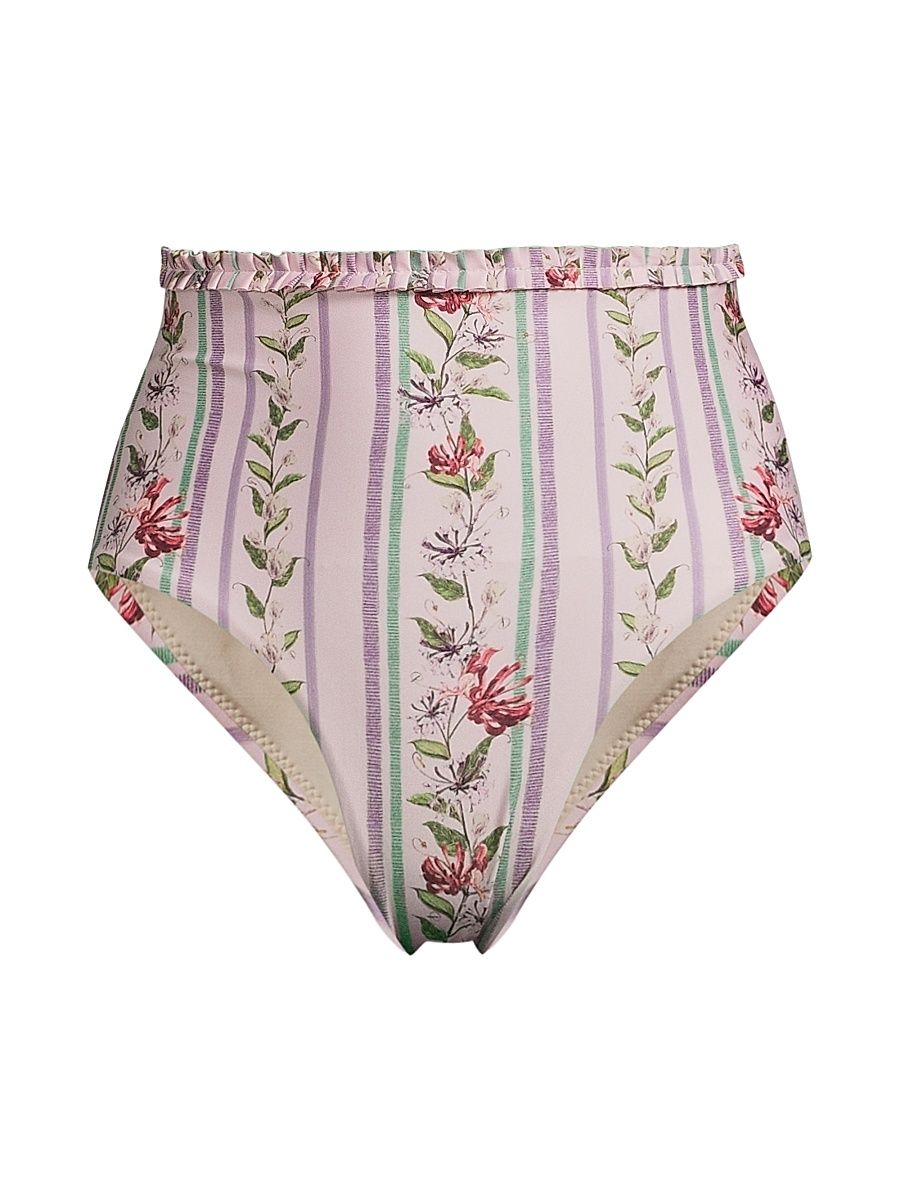 Women's Nopal Floral Stripe Bikini Bottom - Size XL