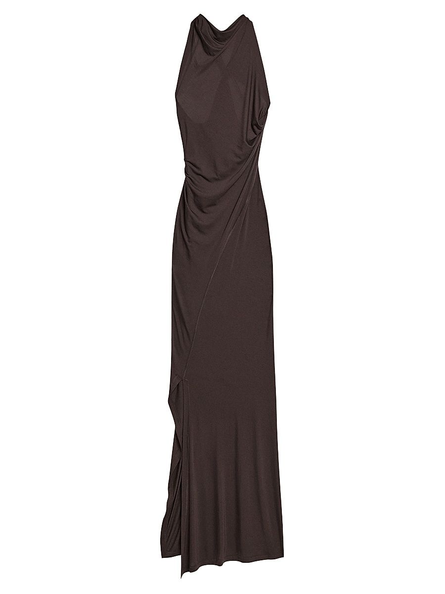 Women's Wind Draped Maxi Dress - Dark Roast - Size Large