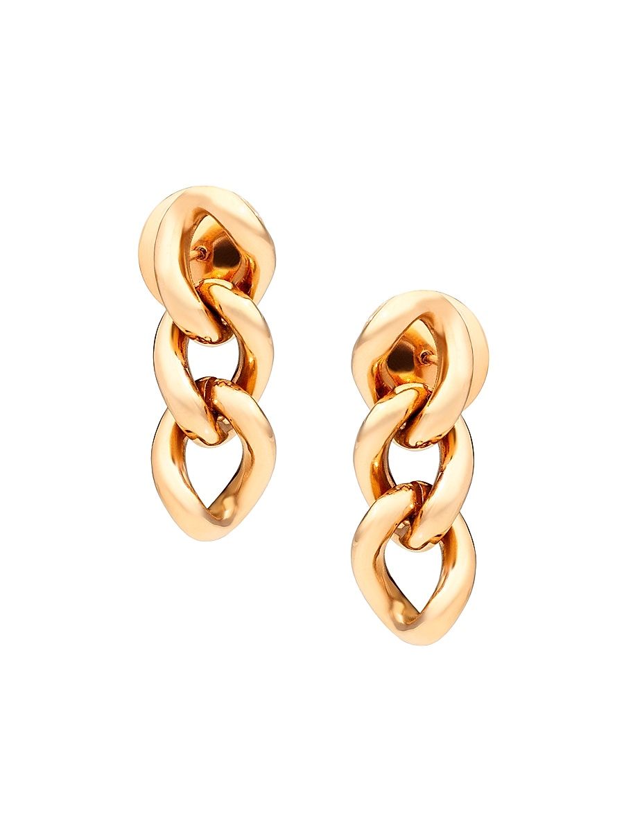 Women's Catene 18K Rose Gold Chain Link Earrings - Rose Gold
