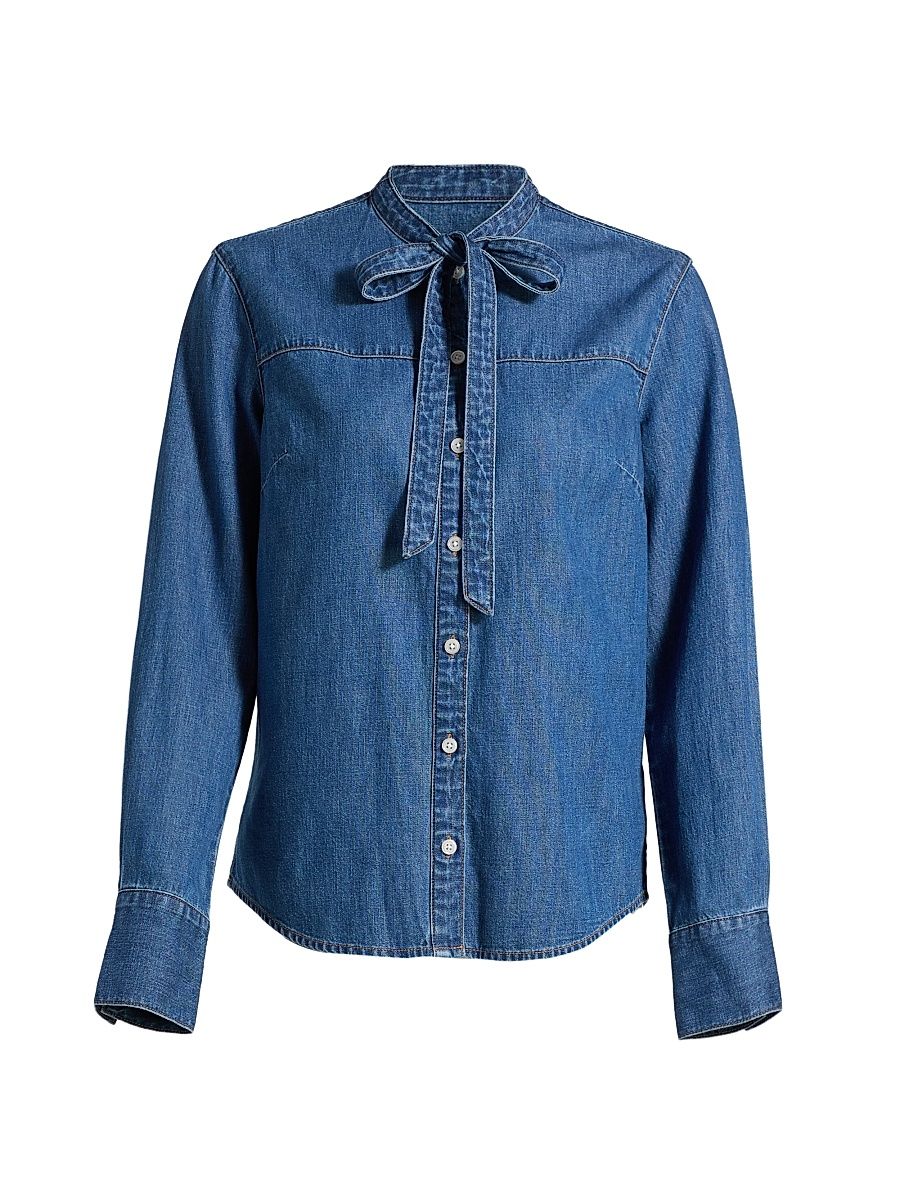 Women's Gabby Tieneck Denim Shirt - Serendipity - Size 4