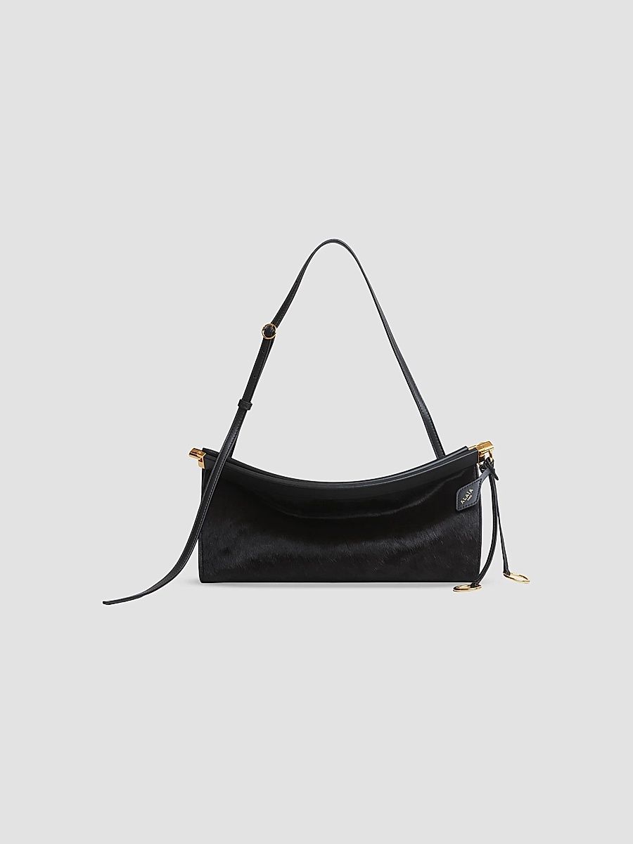 ALAÏA Women's Click Medium Calf-Hair Shoulder Bag - Chocolate