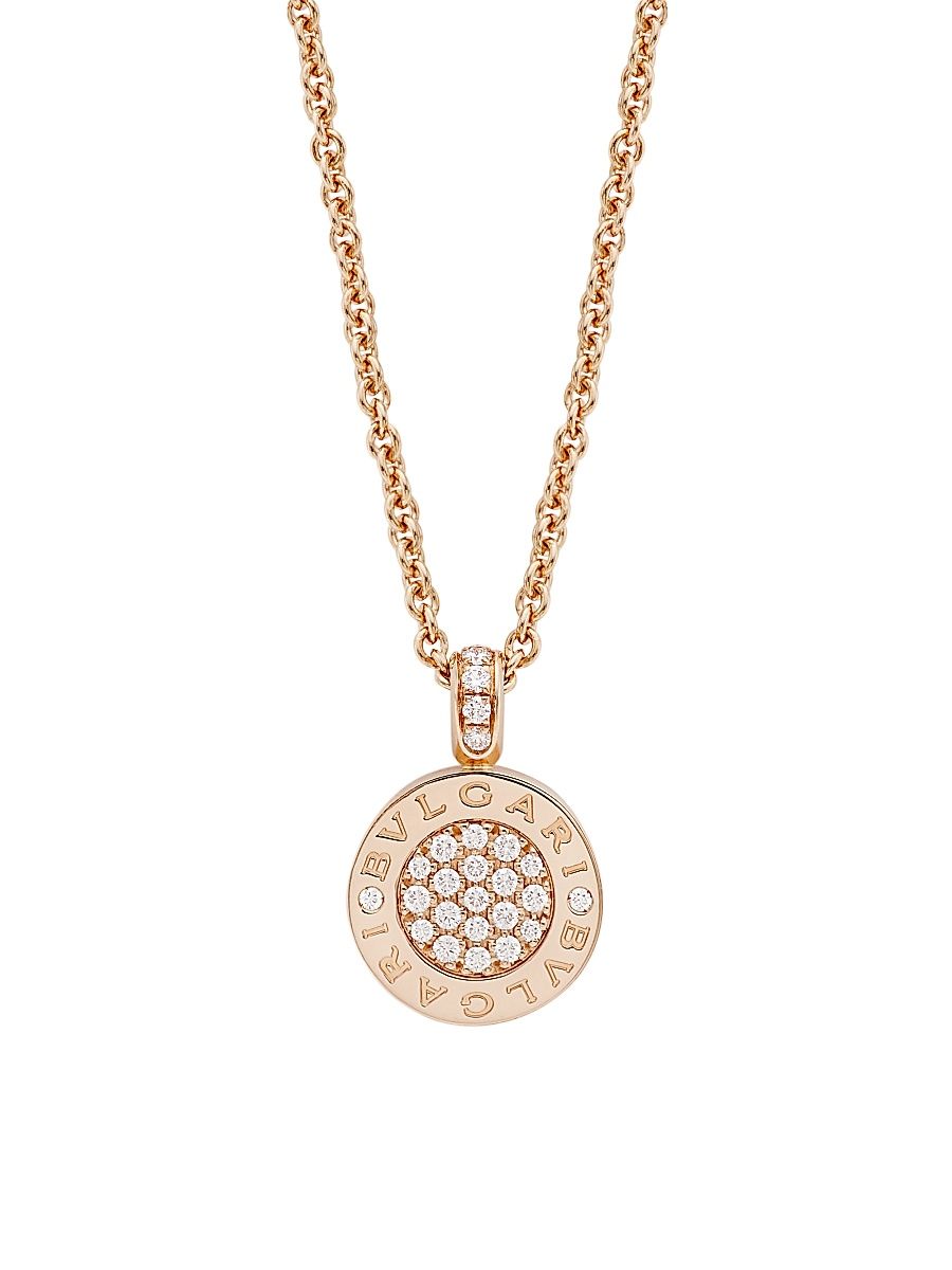 Women's Classic 18K Rose Gold, Jade & Diamond Pendant Necklace - Rose Gold