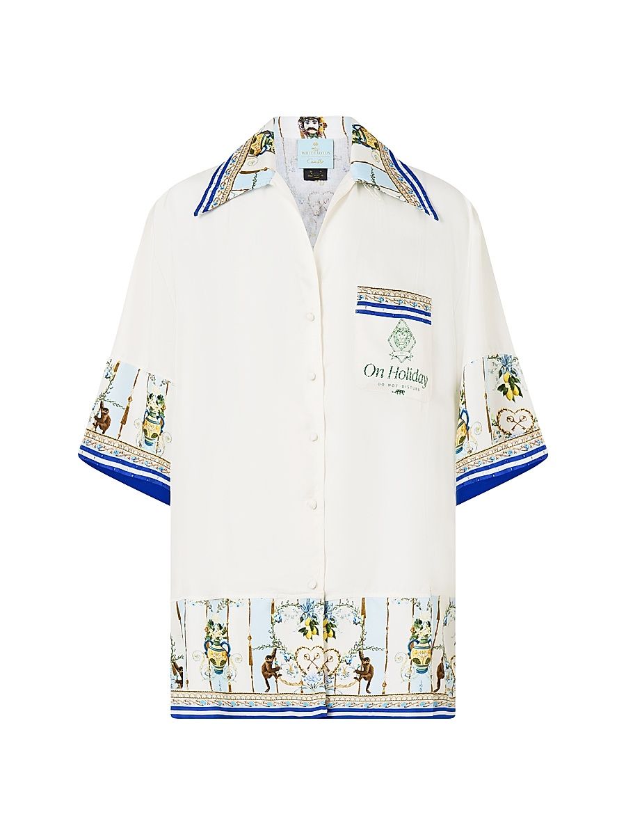 Women's Camilla x White Lotus Oversized Pocket Shirt - Venus On A Vespa - Size XS