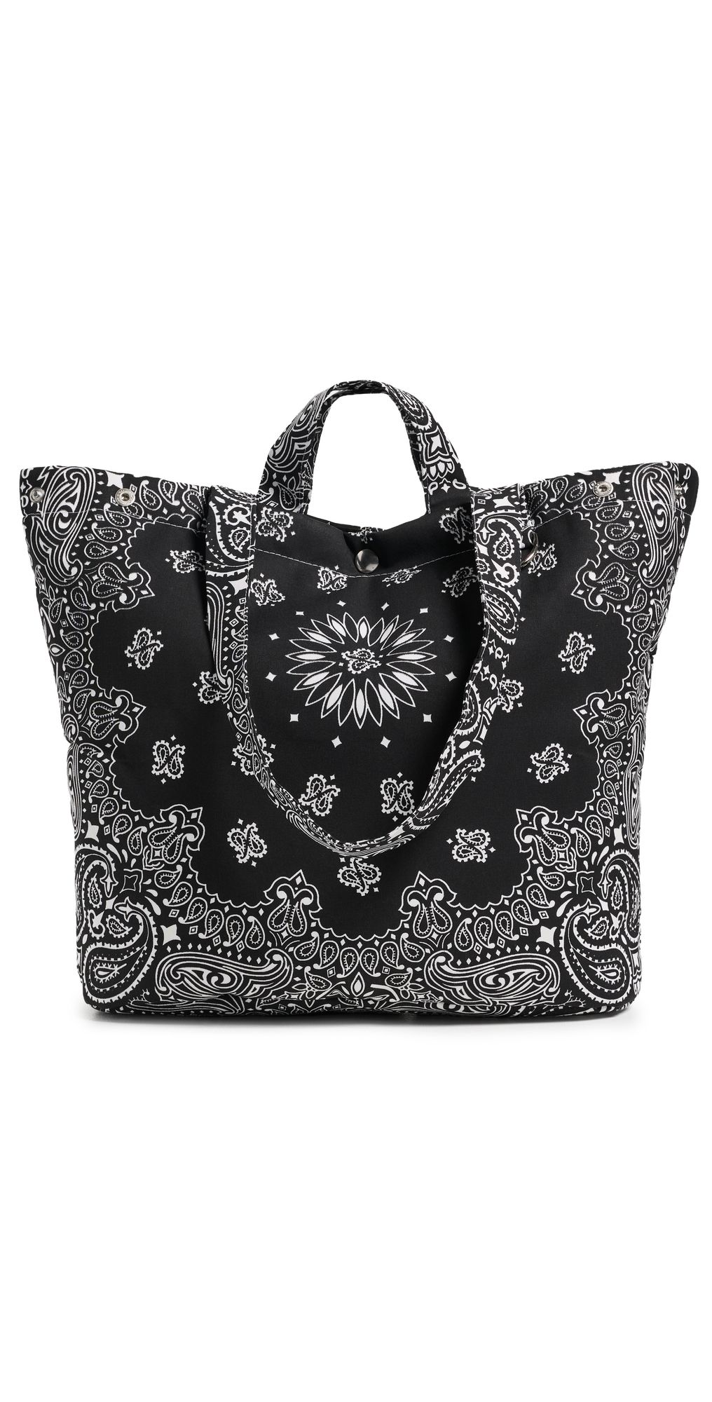 Call It By Your Name Cotton Bandana Tote All Black One Size