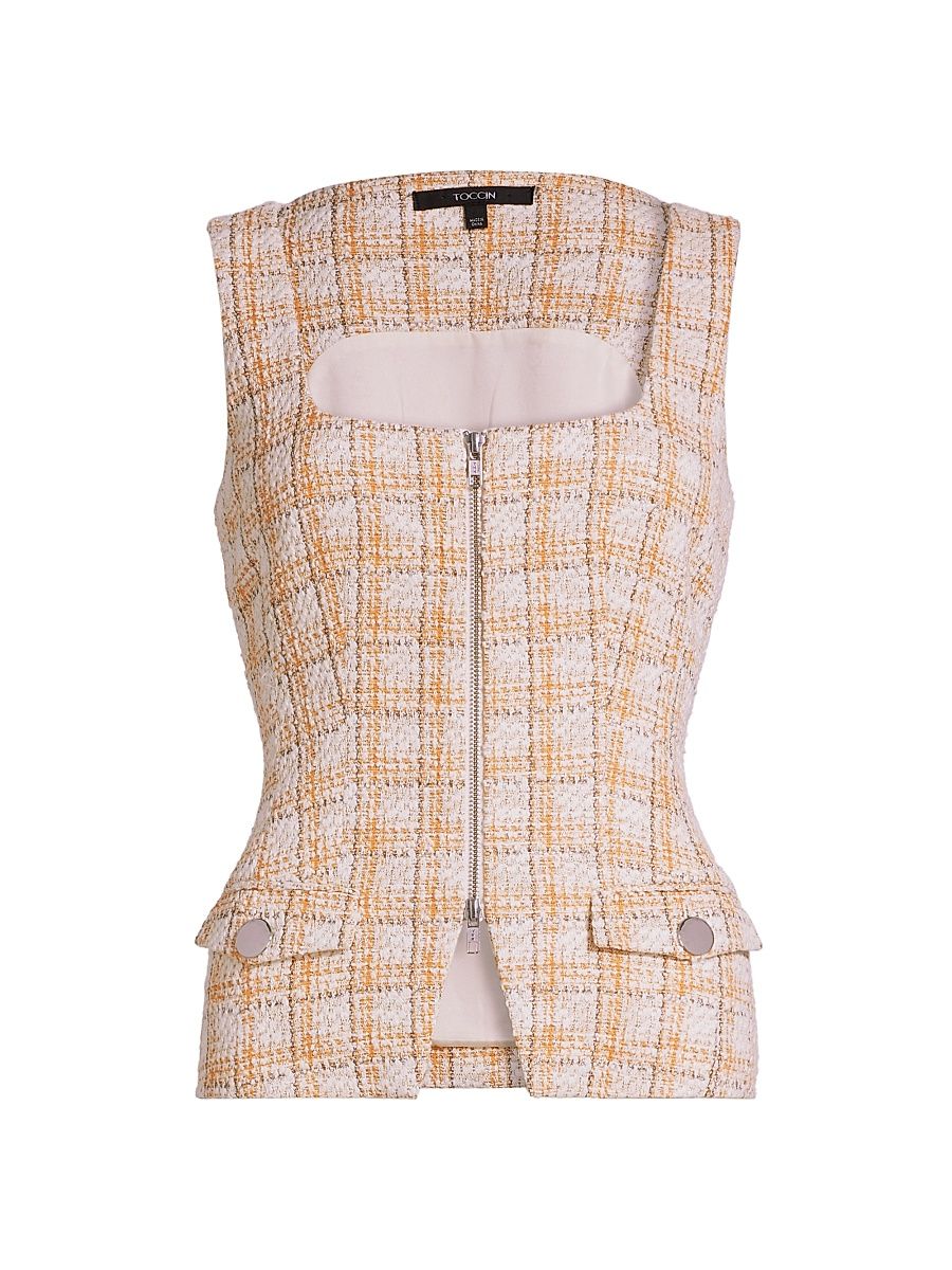 Women's Alicia Tweed Vest - Mango Multi - Size 14