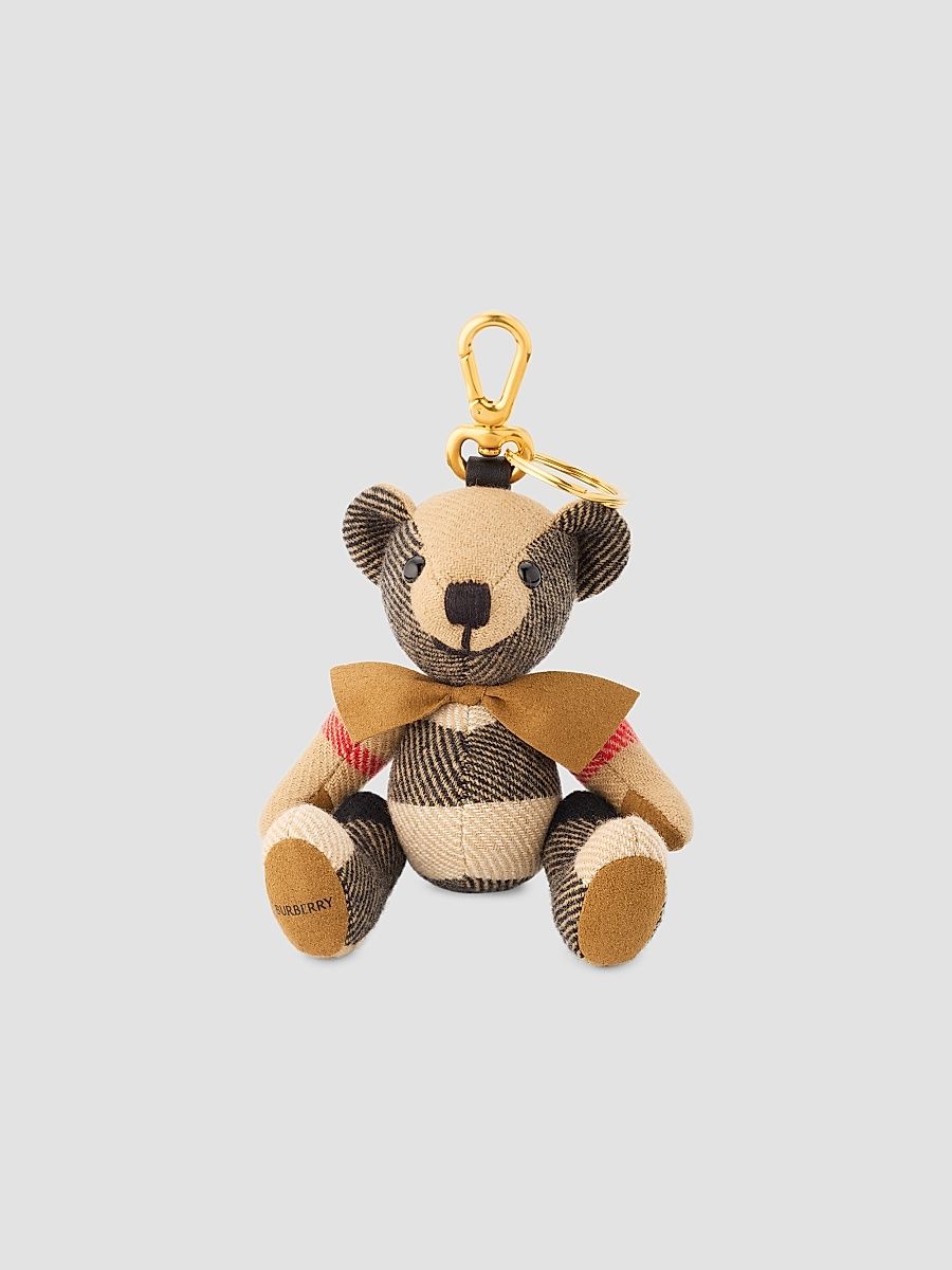 Women's Thomas Check Bear Bag Charm - Beige