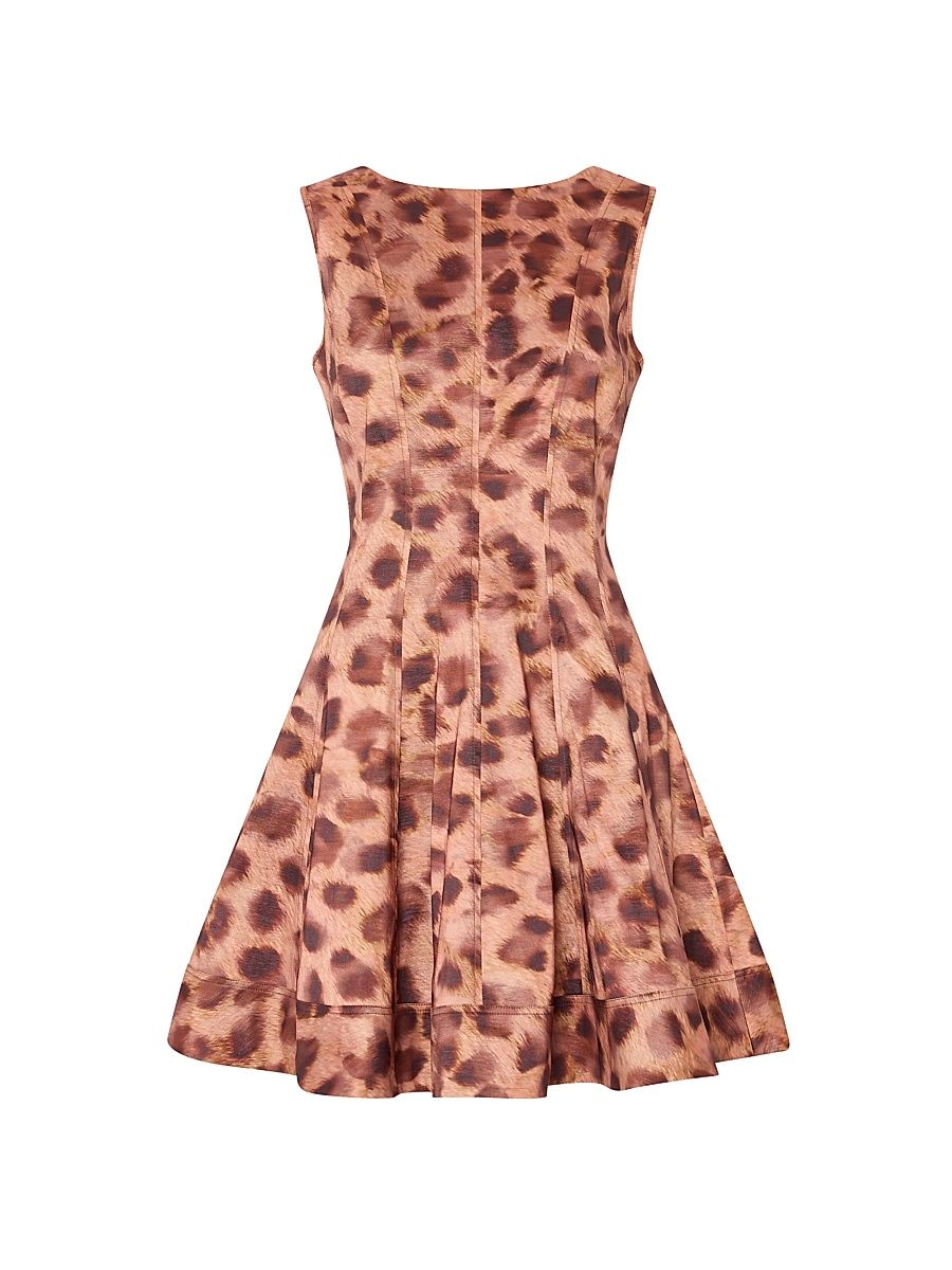 Women's Poppy Leopard-Print Sleeveless Minidress - Brown Multi - Size 10