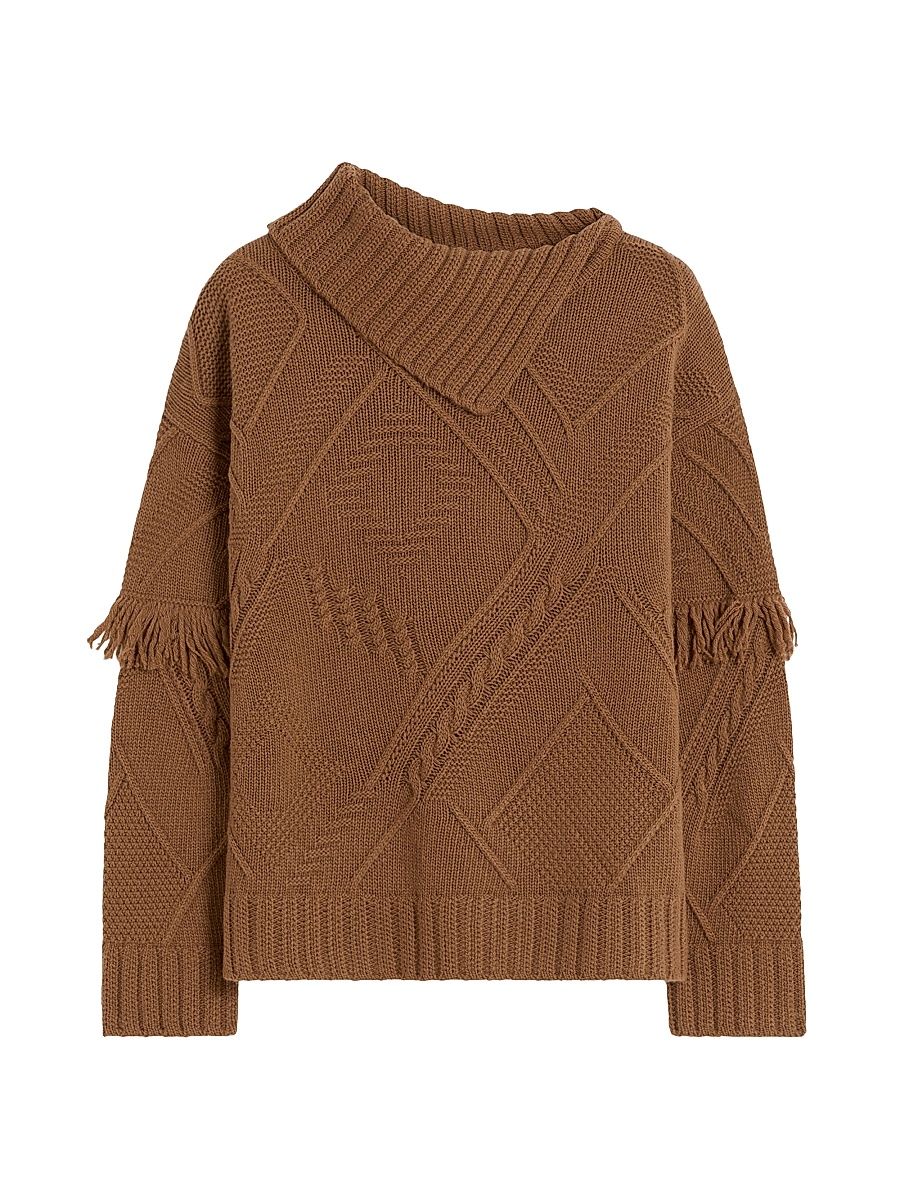 Women's Wool Yarn Sweater - Hazelnut Brown - Size XL