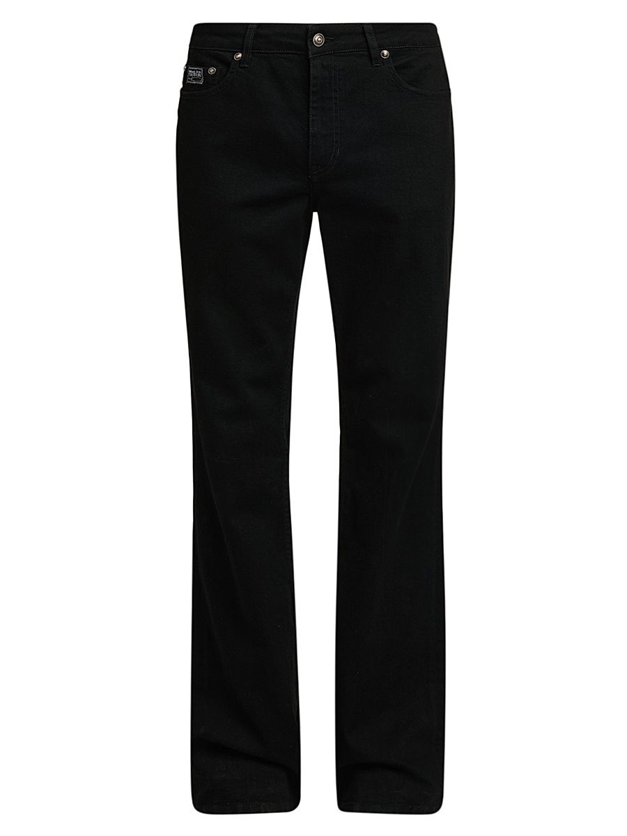 Men's Stretch-Denim Boocut Jeans - Black - Size 38