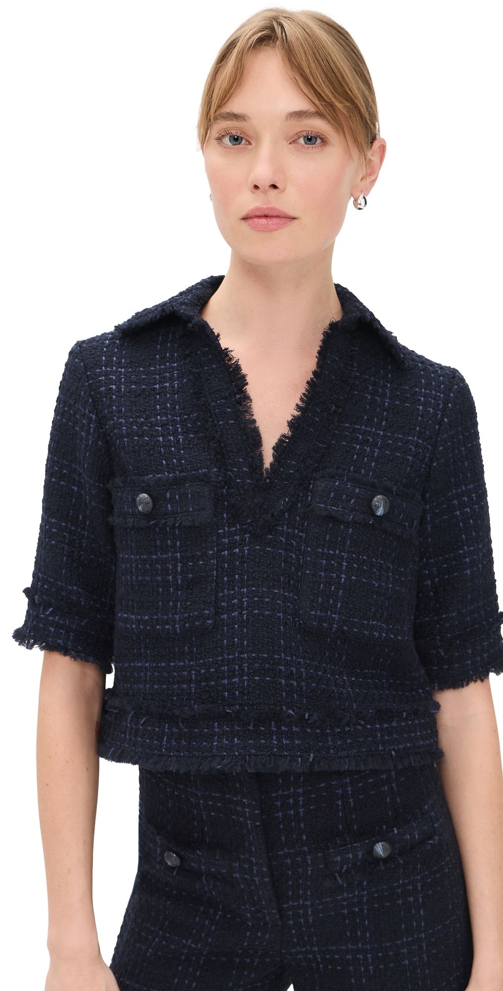 Veronica Beard Babbs Top Navy 0