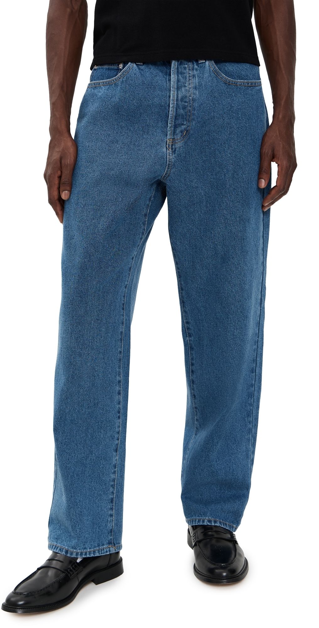 Obey Classic Baggy Denim Pants Medium Stone Wash Light Indigo 32