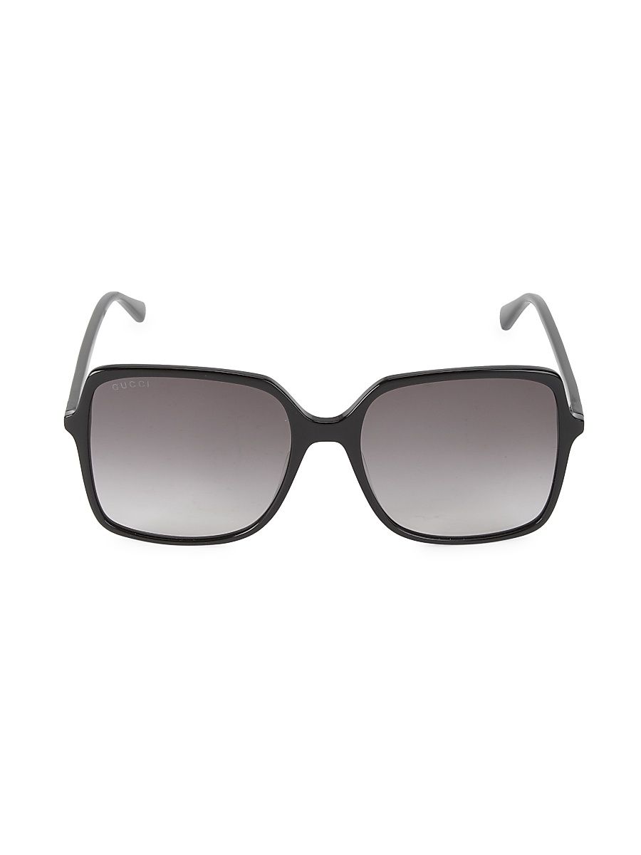 Women's 57MM Square Sunglasses - Black
