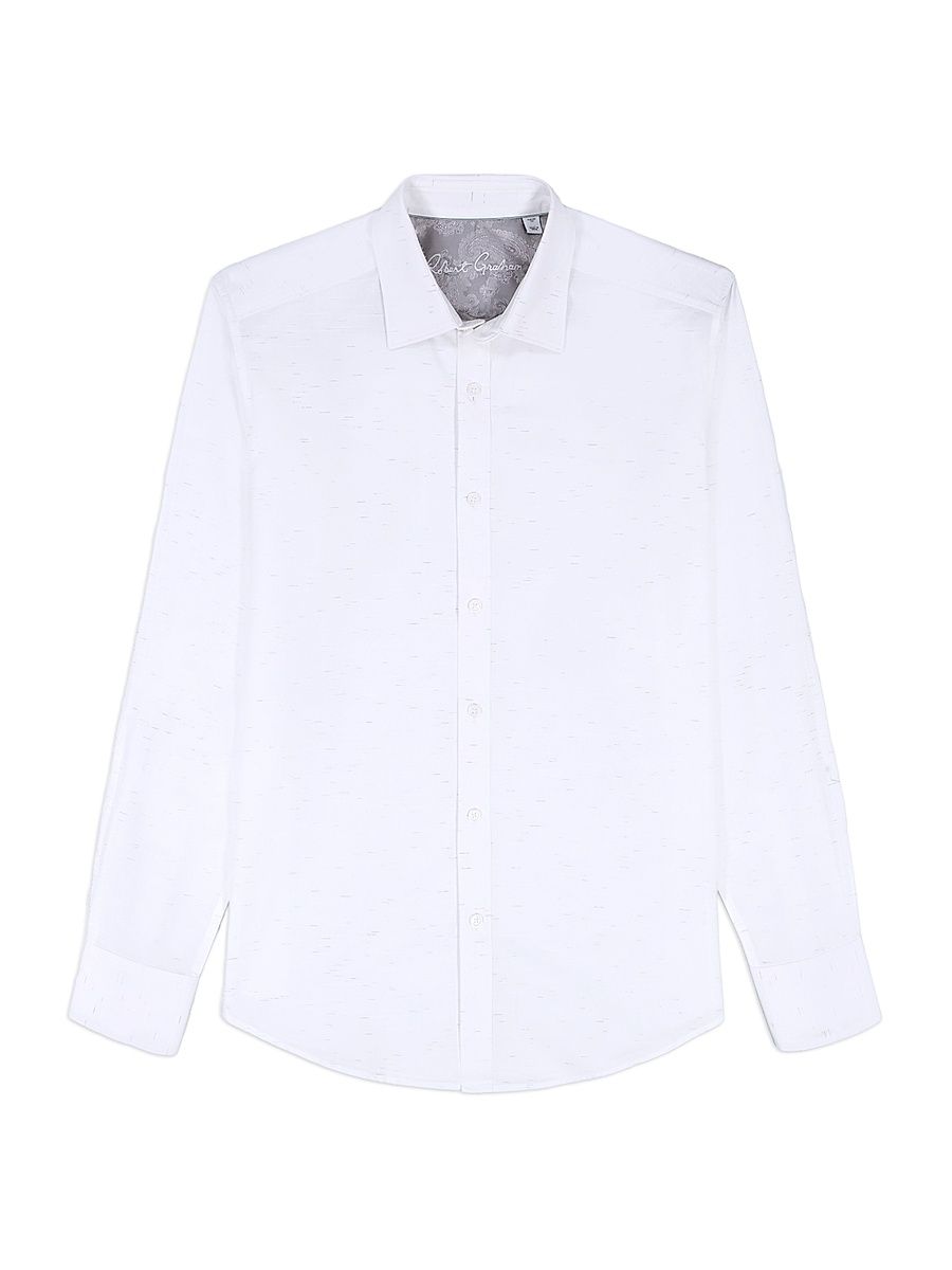 Men's Avondale Chambray Cotton Shirt - Ivory - Size XXL