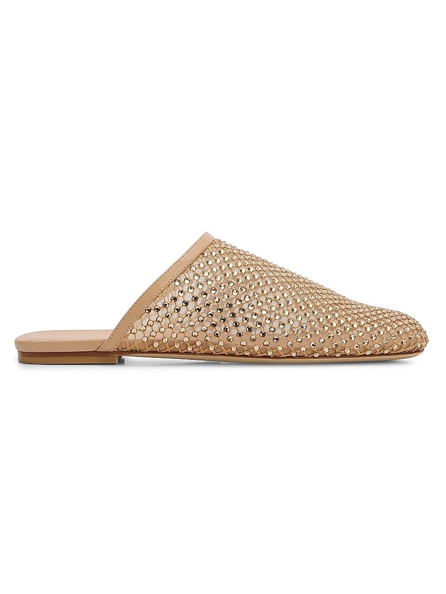 Women's Bareitall Shine Crystal-Embellished Mules - Open Pink - Size 9.5