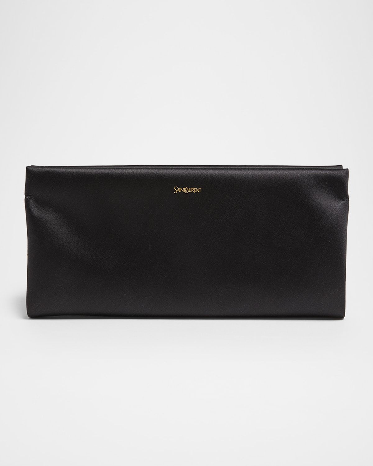 Soft YSL Clutch Bag in Satin