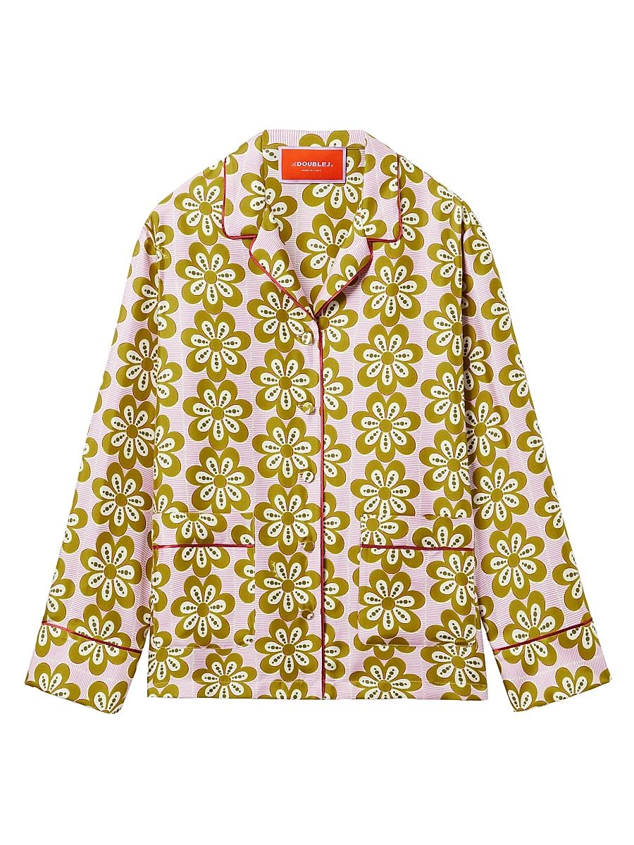 Women's Pajama Shirt - Caper Pink - Size Medium