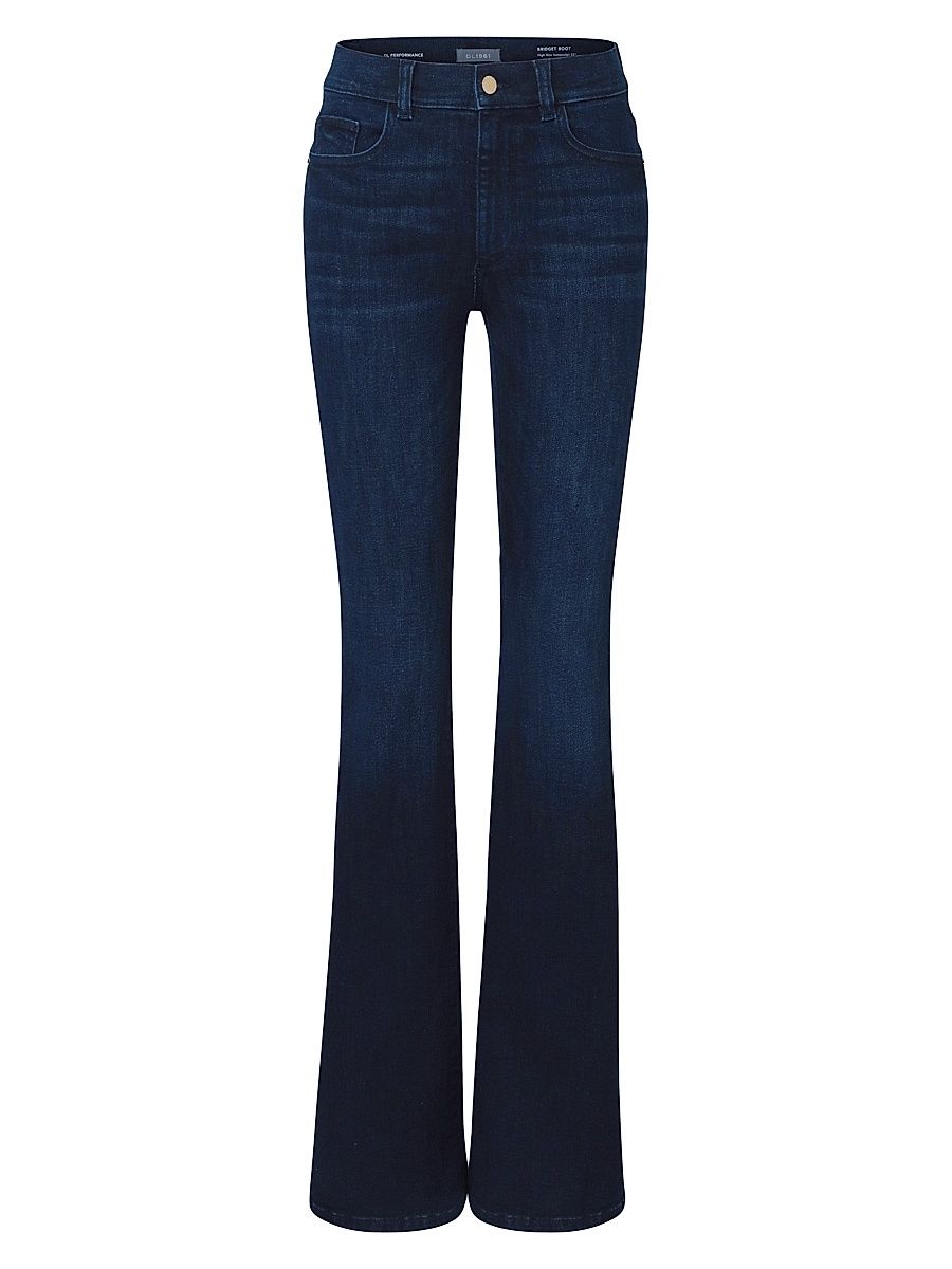 DL1961 Women's Bridget Boot High Rise Instasculpt Jeans - Mediterranean - Size 26