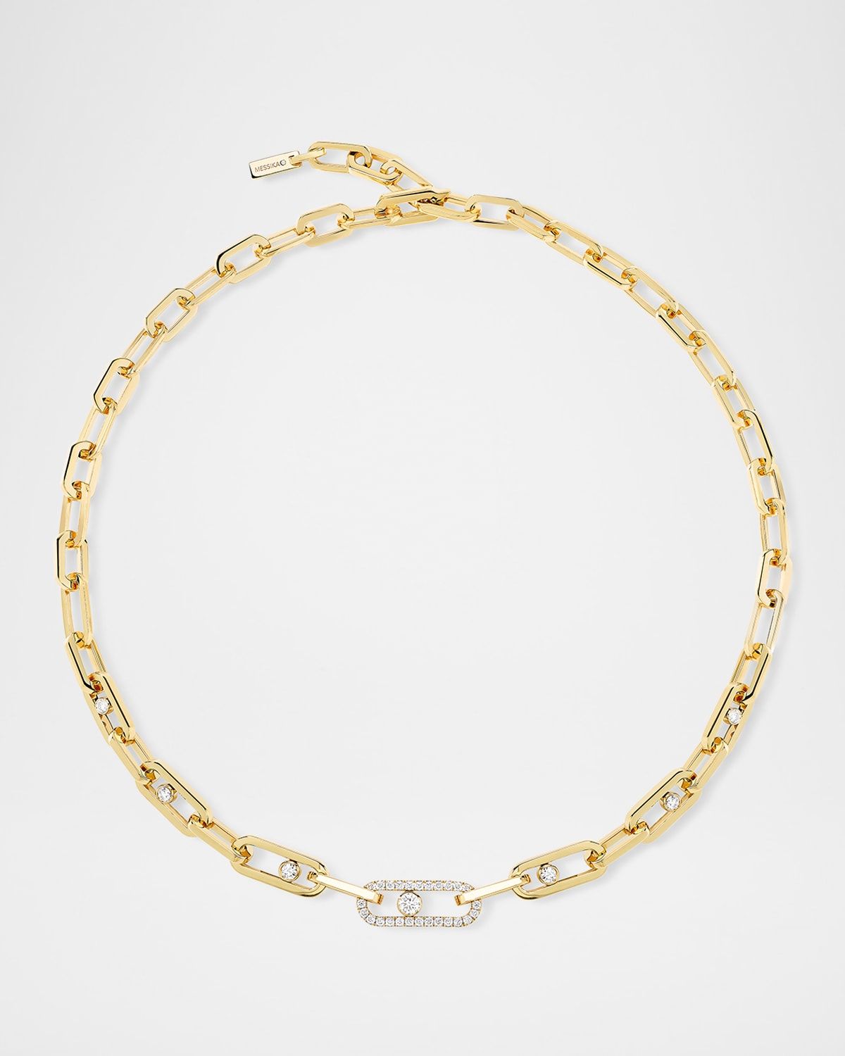 Move Link 18K Yellow Gold Diamond Necklace