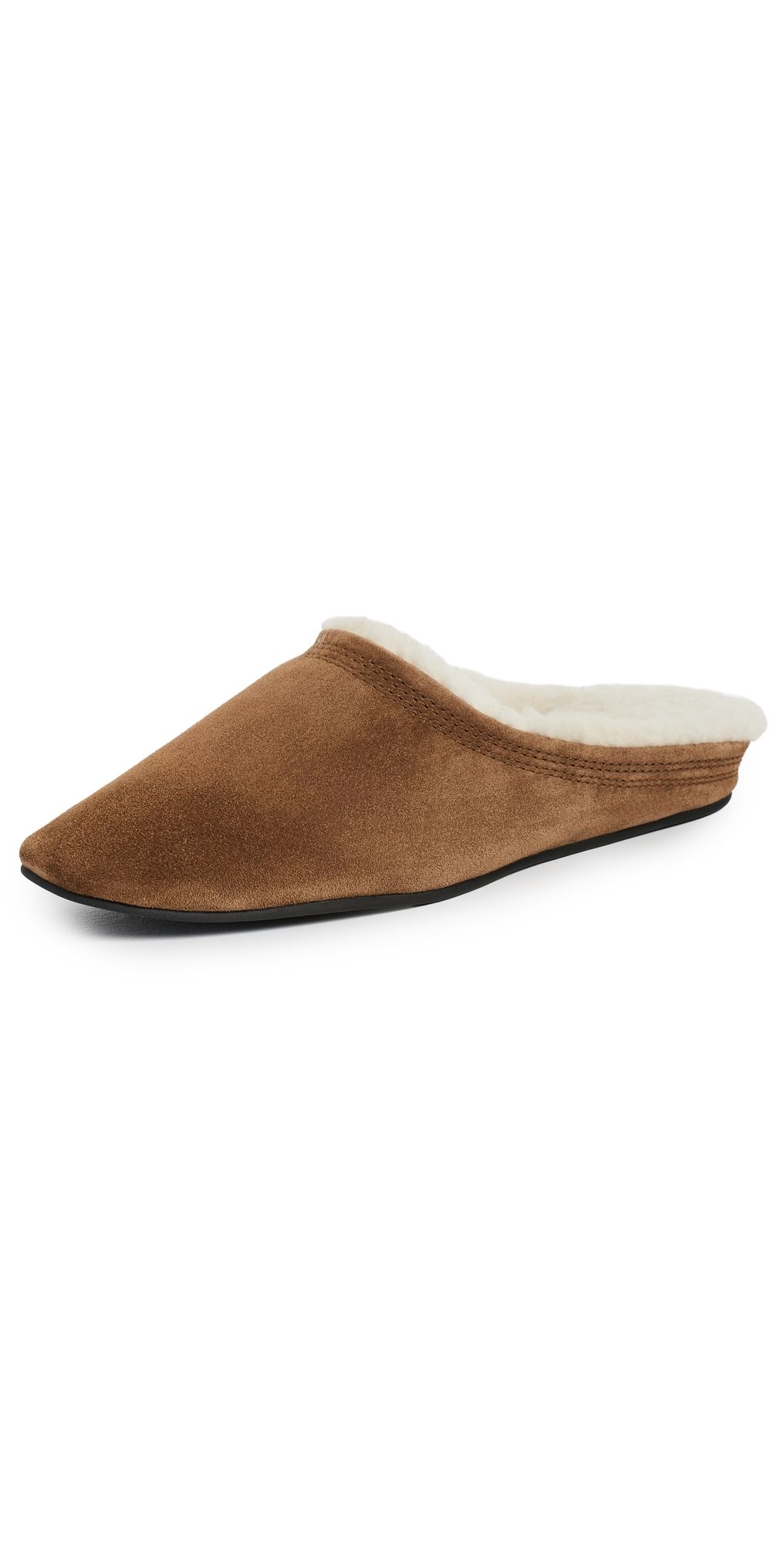 Veronica Beard Narcisa Shearling Mules Chestnut 7