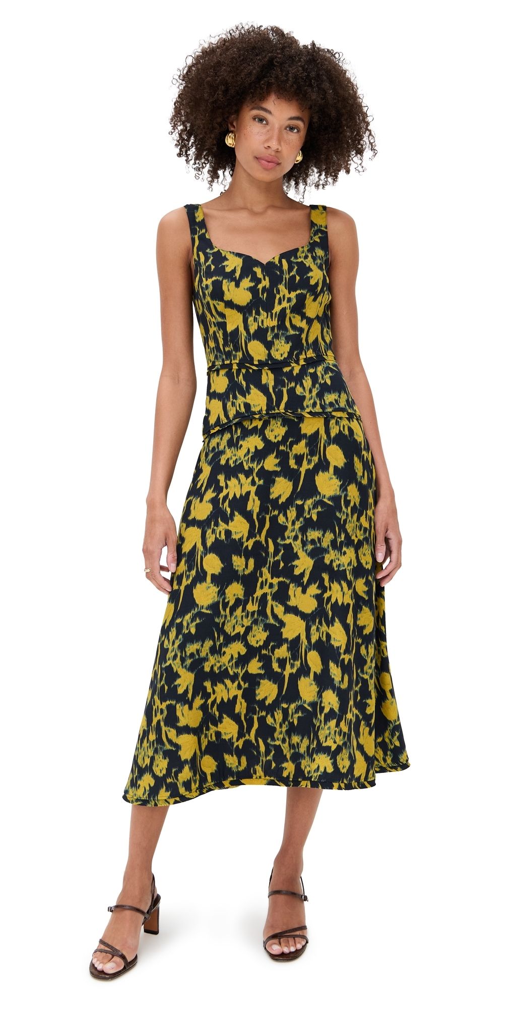 Ulla Johnson Vivi Sweetheart Neckline Midi Dress Verdite 8