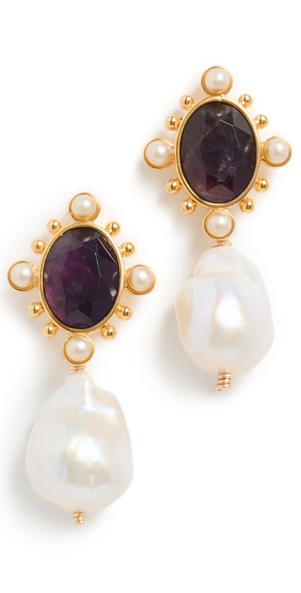 Brinker + Eliza Rosalie Earrings Amethyst One Size