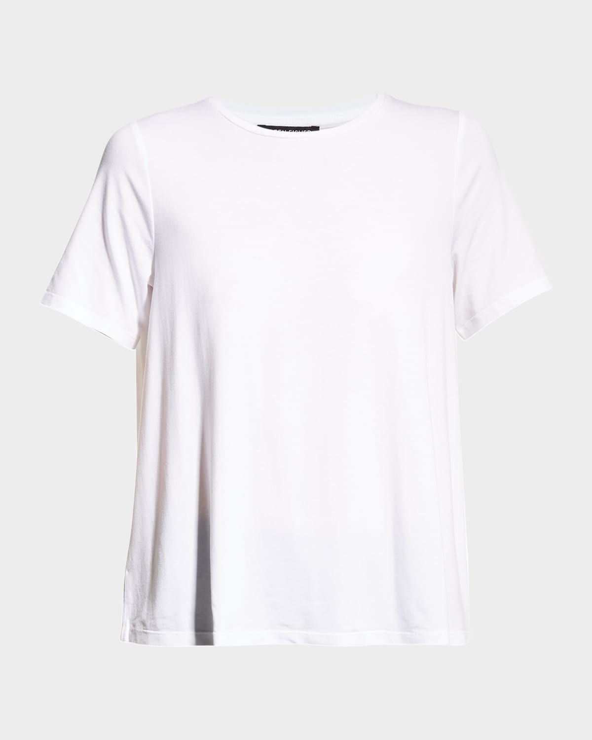 Crewneck Short-Sleeve Stretch Jersey Top