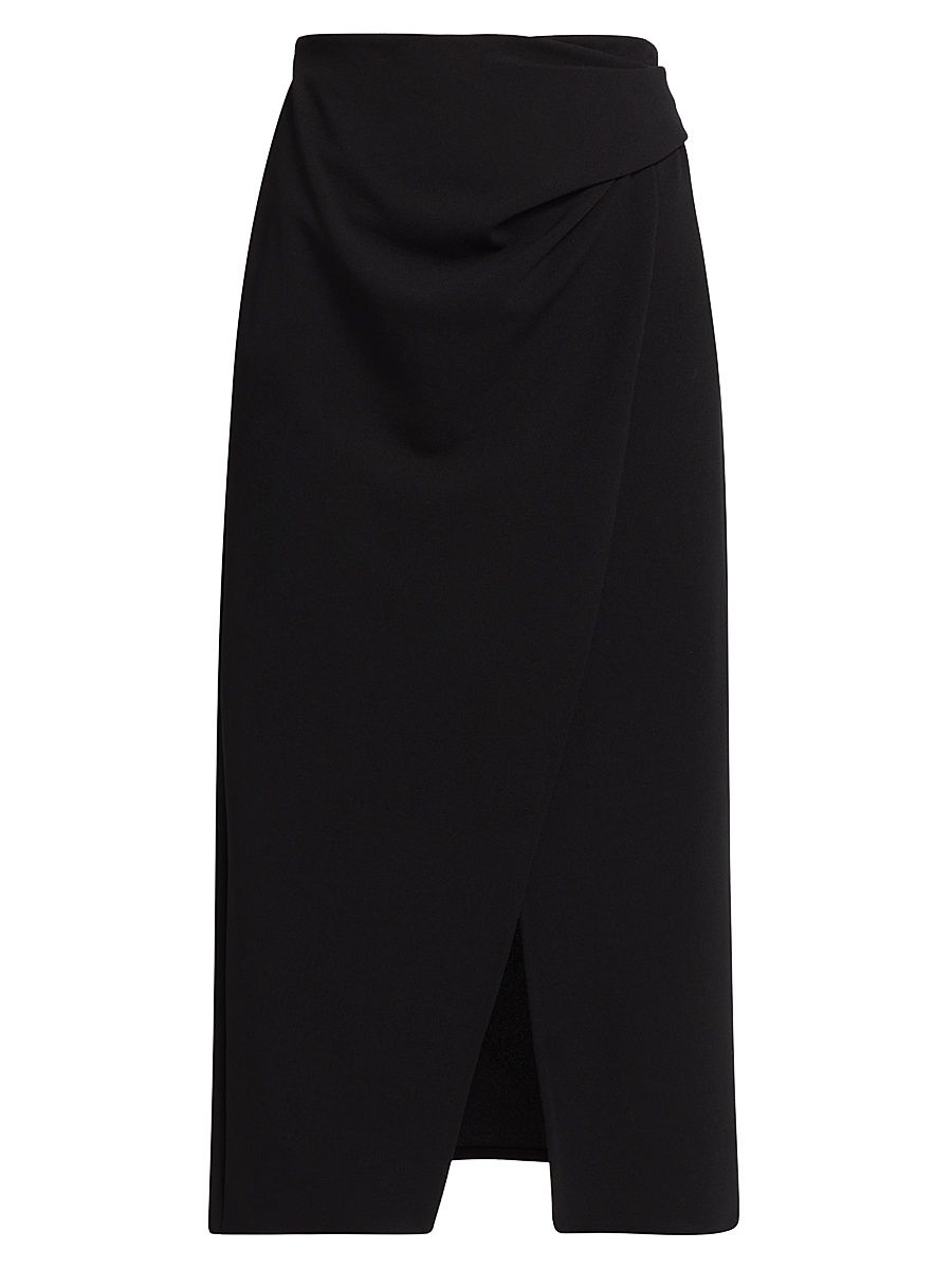Women's Waldforf Scuba Crepe Midi-Skirt - Black - Size 0