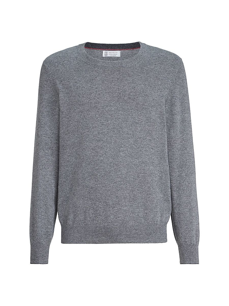 Men's Cashmere Sweater - Dark Grey - Size 50