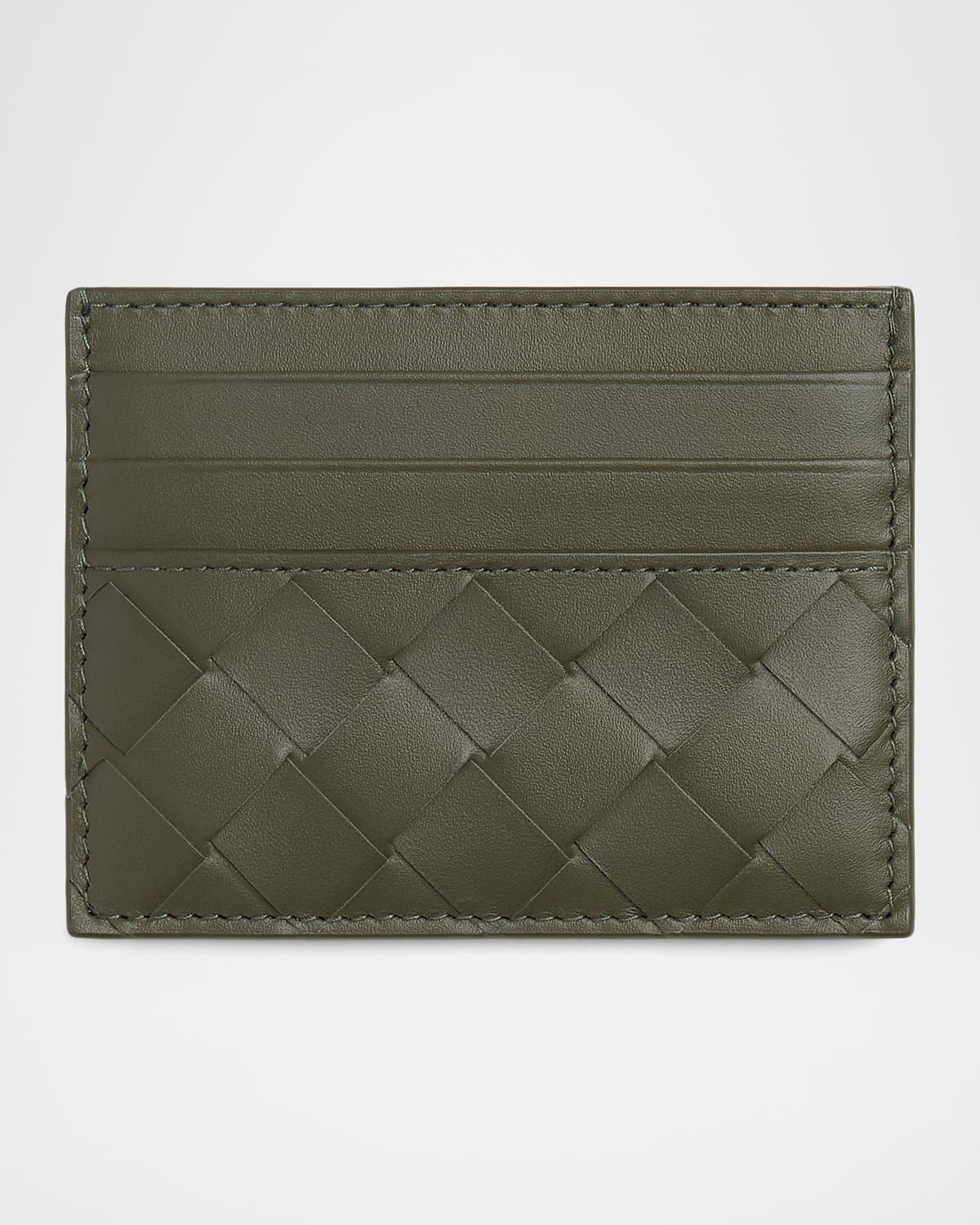 Men & apos;s Intrecciato Leather Card Case