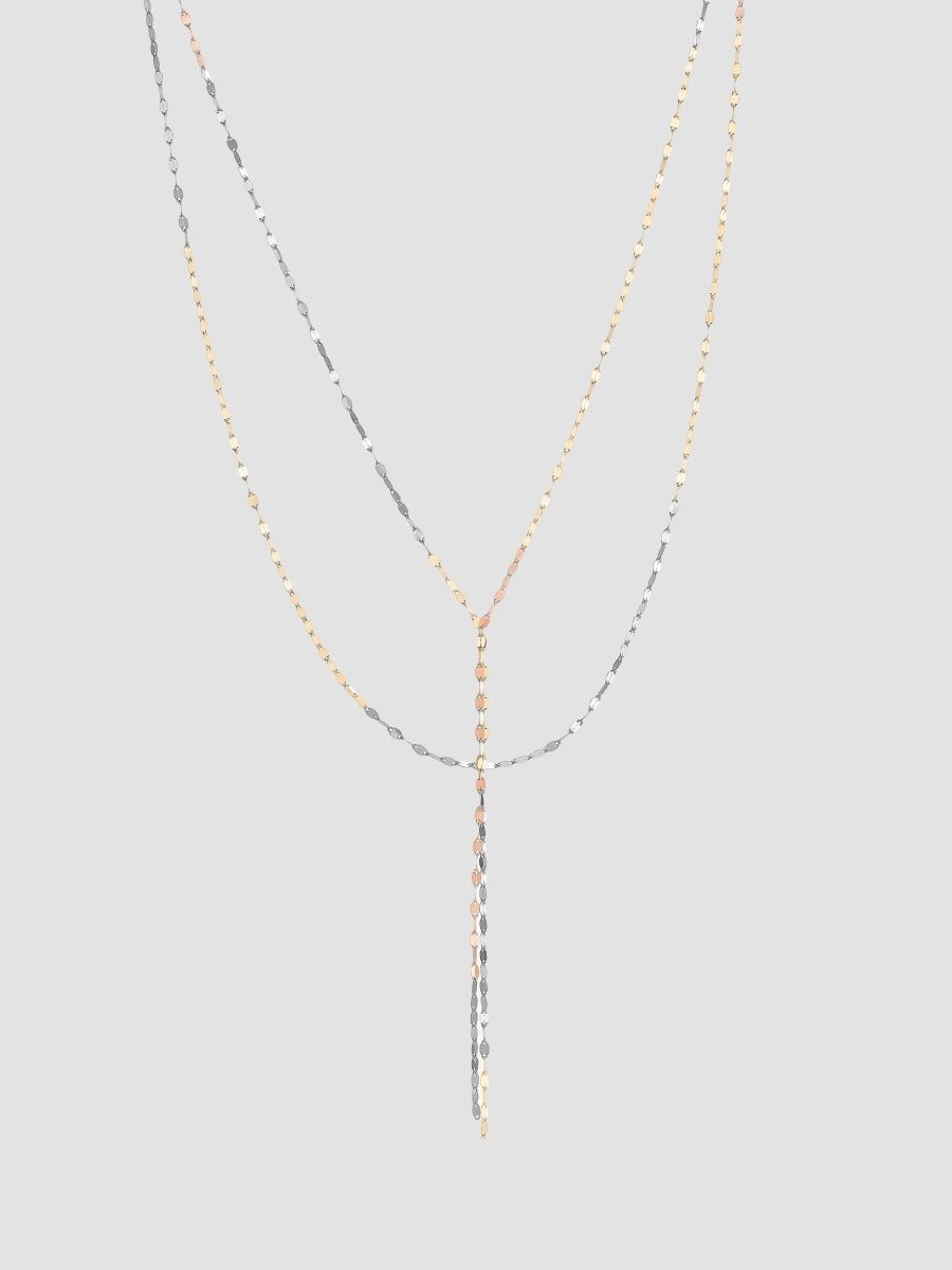 Lana Women's Blake Tri-Tone 14K Gold Double-Strand Lariat Chain Necklace - Gold