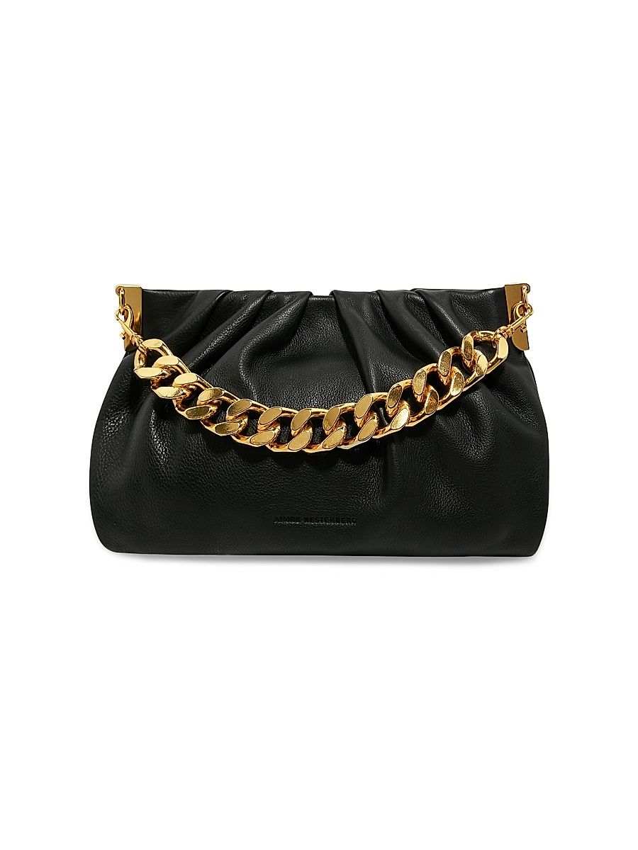 Women's Chill Out Leather Clutch - Metallic Forest