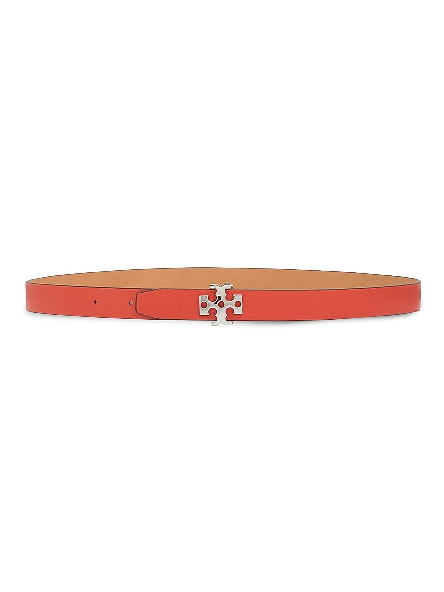 Women's T-Monogram Leather Belt - Red - Size Small