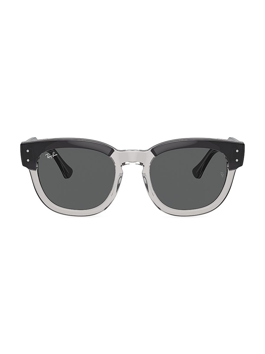Men's RB0298s 53MM Mega Hawkeye Square Sunglasses - Transparent Dark Grey