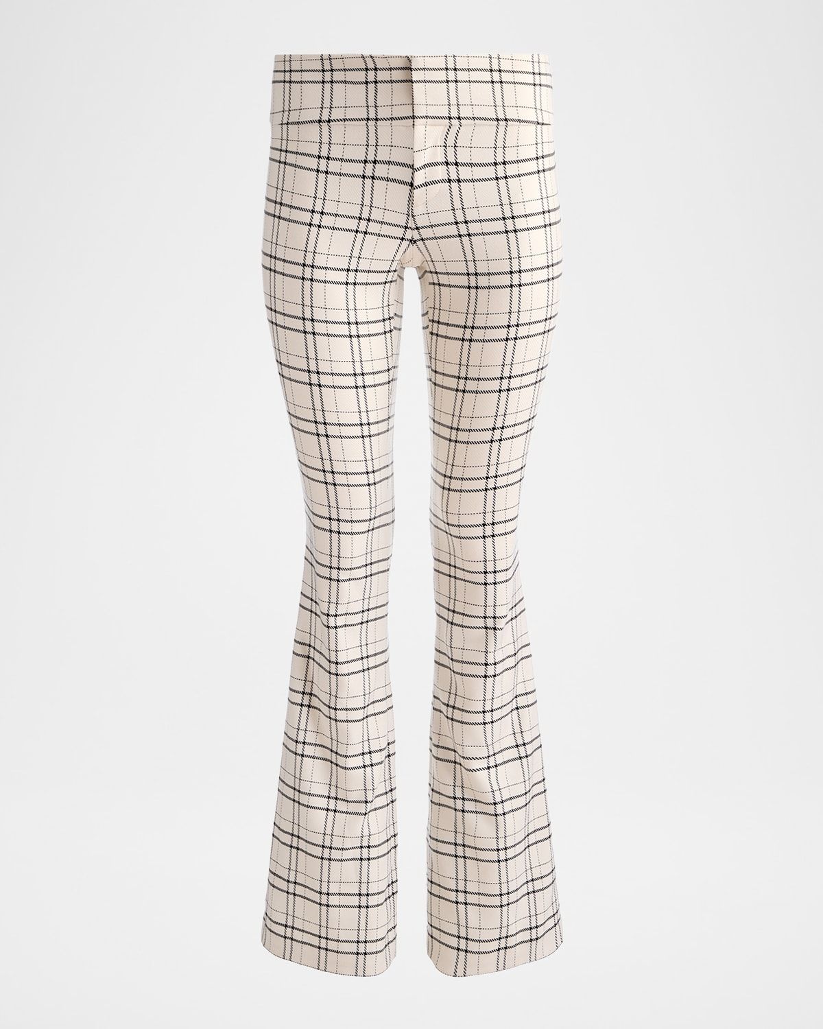 Olivia Plaid Twill Bootcut Pants